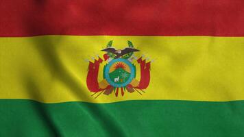 Flag of Bolivia waving in the wind. 3d illustration photo