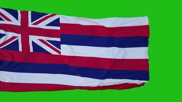 Flag of Hawaii on Green Screen. Perfect for your own background using green screen. 3d rendering photo