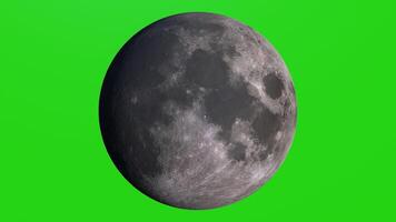 Realistic Moon. Perfect for your own background using green screen. 3d rendering photo