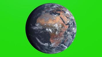 Realistic Earth. Perfect for your own background using green screen. 3d rendering