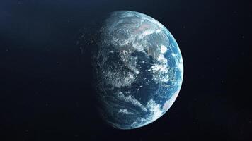 Realistic Planet Earth from space. 3d illustration photo