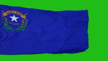 Flag of Nevada on Green Screen. Perfect for your own background using green screen. 3d rendering photo