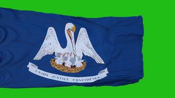 Flag of Louisiana on Green Screen. Perfect for your own background using green screen. 3d rendering photo