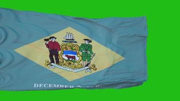 Flag of Delaware on Green Screen. Perfect for your own background using green screen. 3d rendering photo