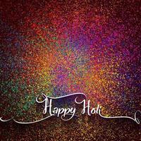 Happy Holi Indian Festival Banner, Colorful gulaal, powder color, party card with colourful explosion patterned and crystals on paper multicolors Background, vector illustration vibrant color template