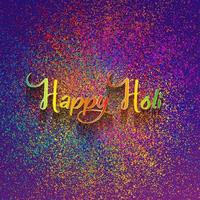 Happy Holi Indian Festival Banner, Colorful gulaal, powder color, party card with colourful explosion patterned and crystals on paper multicolors Background, vector illustration vibrant color template