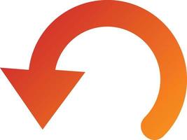 Curved Down Icon Style vector