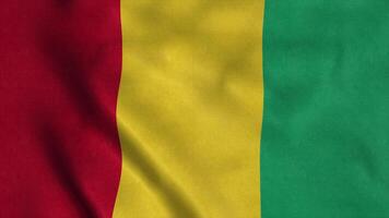 Waving flag. National flag of Guinea. 3d rendering photo