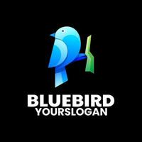 diseño de logotipo colorido pájaro azul creativo vector