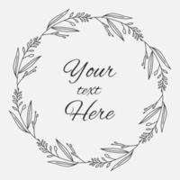 Hand Drawn Wreath Frame vector