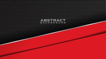 Minimalist abstract metallic red black frame layout design tech innovation concept background. Abstract background template vector