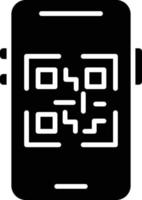 Mobile Qr Code Icon Style vector