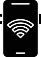 estilo de icono wifi móvil vector