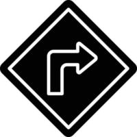 Turn Right Icon Style vector