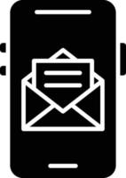 Mobile Mail Icon Style vector