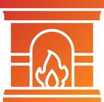 Fireplace Icon Style vector