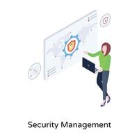 A concept illustration of security management vector