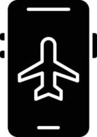 estilo de icono de modo de avión móvil vector