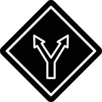 Y Intersection Icon Style vector