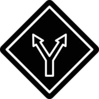 Y Intersection Icon Style vector