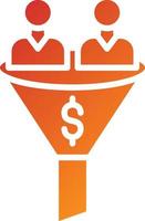 Sales Funnel Icon Style vector