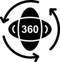 estilo de icono de 360 grados vector