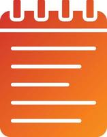 estilo de icono de cuaderno vector