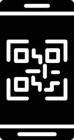 estilo de icono de código qr vector