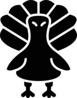 estilo de icono de pavo vector