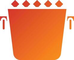 Ice Bucket Icon Style vector