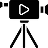 estilo de icono de cámara de video vector