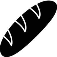 estilo de icono de baguette vector