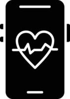 Mobile Heart Rate Icon Style vector