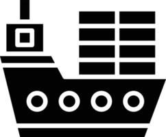 Cargo Ship Icon Style vector