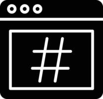 estilo de icono de hashtag vector