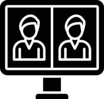 Online Meeting Icon Style vector