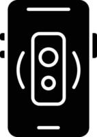 estilo de icono de altavoz móvil vector