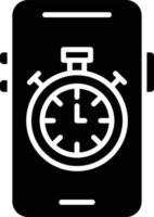 Mobile Stopwatch Icon Style vector