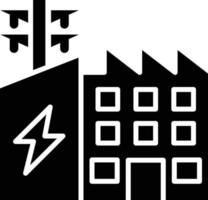 estilo de icono de fábrica eléctrica vector