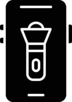 Mobile Torch Icon Style vector