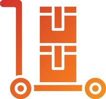 Package Trolley Icon Style vector