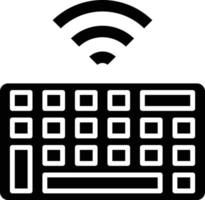 estilo de icono de teclado inalámbrico vector