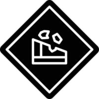 Falling Rocks Icon Style vector