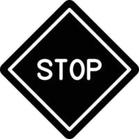 estilo de icono de señal de stop vector