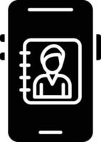 Mobile Contacts Icon Style vector