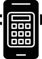 estilo de icono de calculadora móvil vector