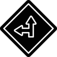 Side Road Left Icon Style vector