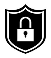 shield with padlock vector