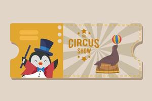 circus show lettering in ticket vector