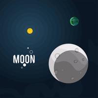 universe moon and name vector